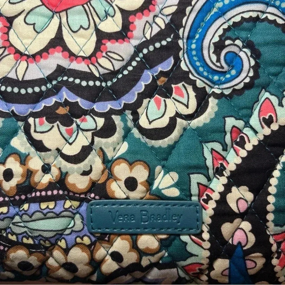 VERA BRADLEY XL OPEN WEEKENDER TOTE BAG BEACH TOTE PAISLEY PINK WHITE BLUE - Picture 2 of 16